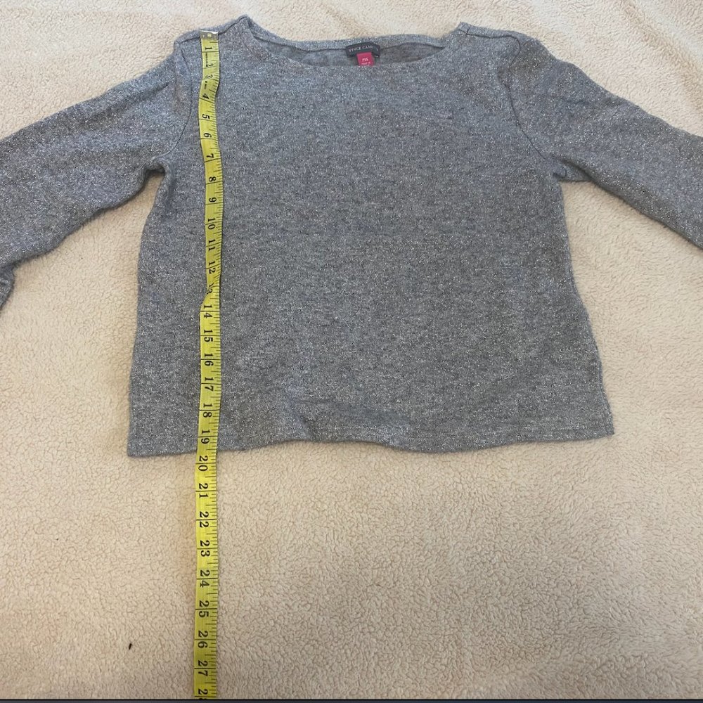Silver Cropped Vince Camuto Sweater -Extra Small!